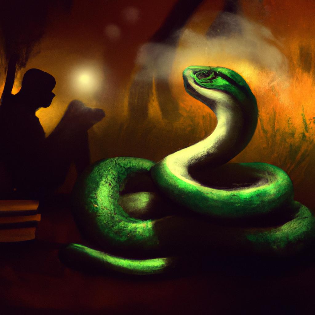 Descobre o que significa soñar cunha serpe verde no Evanxeo!
