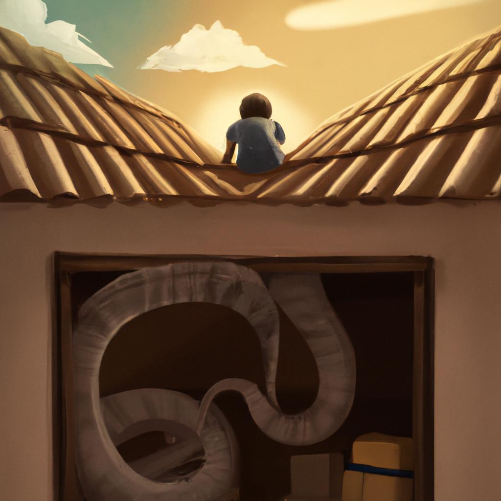 Oppdag meningen med å drømme om en slange på taket!