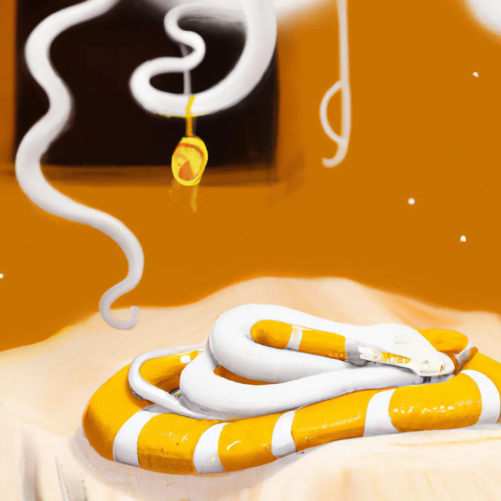 Ontdek die betekenis van droom van 'n geel en wit slang!