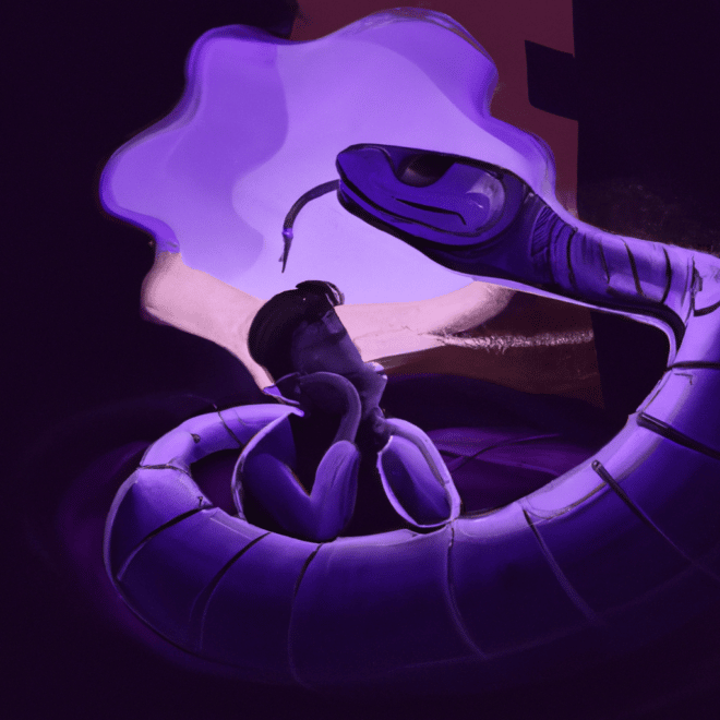 "Ce înseamnă să visezi un șarpe violet? Află!"